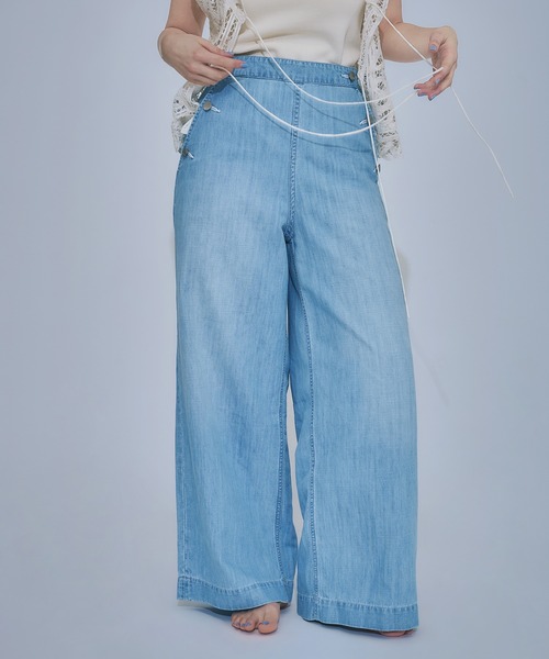 N.（N. Natural Beauty Basic）（エヌエヌナチュラルビューティーベーシック）の「【Healthy DENIM】デニムマリンパンツ（デニムパンツ・レディース・ネイビー/ブルー・MEDIUM/SMALL）」の2枚目の写真