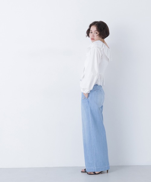 N.（N. Natural Beauty Basic）（エヌエヌナチュラルビューティーベーシック）の「【Healthy DENIM】デニムマリンパンツ（デニムパンツ・レディース・ネイビー/ブルー・MEDIUM/SMALL）」の10枚目の写真