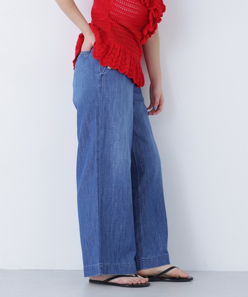 N.（N. Natural Beauty Basic）（エヌエヌナチュラルビューティーベーシック）の「【Healthy DENIM】デニムマリンパンツ（デニムパンツ・レディース・ネイビー/ブルー・MEDIUM/SMALL）」の6枚目の写真
