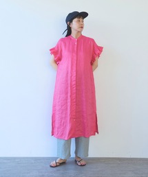 yuni | 60/1Linen gather sleeves one-piece(ワンピース)