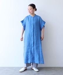 bulle de savon（ビュルデサボン）の「60/1Linen gather sleeves one-piece（ワンピース）」