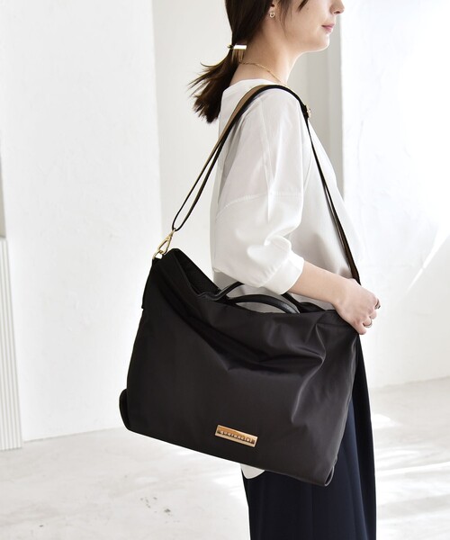 quaranciel（カランシエル）の「quaranciel: ラインベルト 2way ショルダー トート バッグ（A4対応）（トートバッグ・レディース・ブラック/ベージュ/ナチュラル・ONE SIZE）」の16枚目の写真