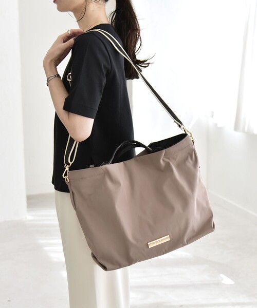 quaranciel（カランシエル）の「quaranciel: ラインベルト 2way ショルダー トート バッグ（A4対応）（トートバッグ・レディース・ブラック/ベージュ/ナチュラル・ONE SIZE）」の18枚目の写真