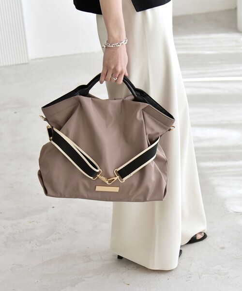 quaranciel（カランシエル）の「quaranciel: ラインベルト 2way ショルダー トート バッグ（A4対応）（トートバッグ・レディース・ブラック/ベージュ/ナチュラル・ONE SIZE）」の20枚目の写真