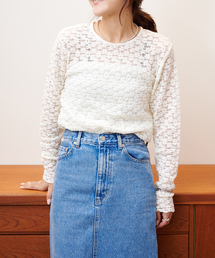 OUTDOOR PRODUCTS | フラワーストレッチカットレースプルオーバー(Tシャツ/カットソー)