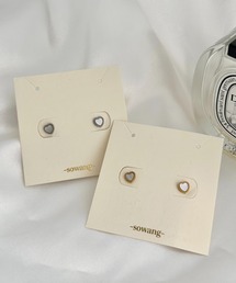 シェルハートミニピアス