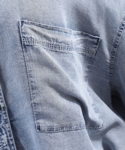 hunch(ハンチ)の「hunch 4.5オンス テンセルデニムオーバーシャツ 長袖(シャツ/ブラウス・レディース・ホワイト系その他/ライトインディゴブルー/ブルー・FREE)」の16枚目の写真