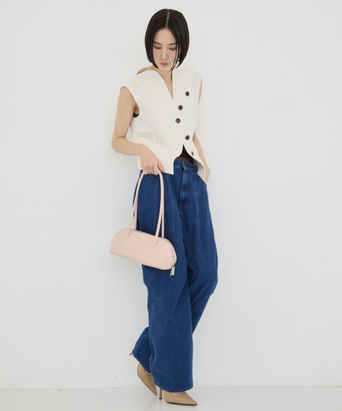 STUDIOUS（ステュディオス）の「FIGRE BOSTON S（ショルダーバッグ・レディース・ピンク/アイボリー/ブラック・FREE）」の7枚目の写真