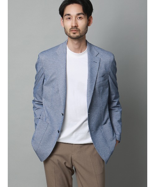 SUIT SQUARE（スーツスクエア）の「クルーネックTシャツ／長袖／ウォッシャブル／形態安定／シルケットスムースコットン／無地（Tシャツ/カットソー・メンズ・ネイビー/グレー/ホワイト・L/M/S/LL）」の8枚目の写真