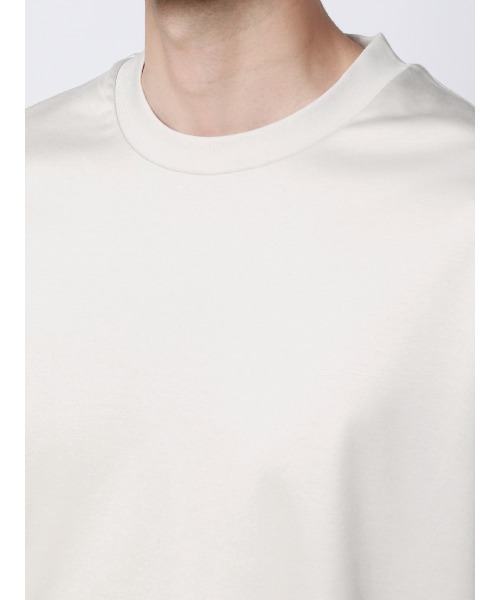 SUIT SQUARE（スーツスクエア）の「クルーネックTシャツ／長袖／ウォッシャブル／形態安定／シルケットスムースコットン／無地（Tシャツ/カットソー・メンズ・ネイビー/グレー/ホワイト・L/M/S/LL）」の12枚目の写真