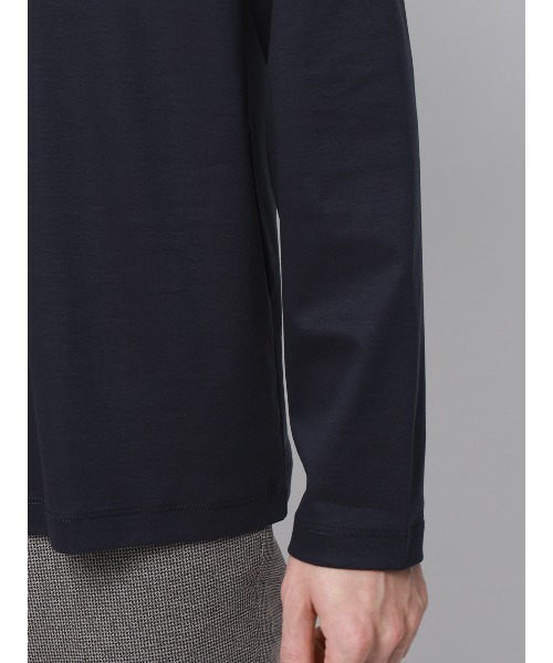 SUIT SQUARE（スーツスクエア）の「クルーネックTシャツ／長袖／ウォッシャブル／形態安定／シルケットスムースコットン／無地（Tシャツ/カットソー・メンズ・ネイビー/グレー/ホワイト・L/M/S/LL）」の20枚目の写真