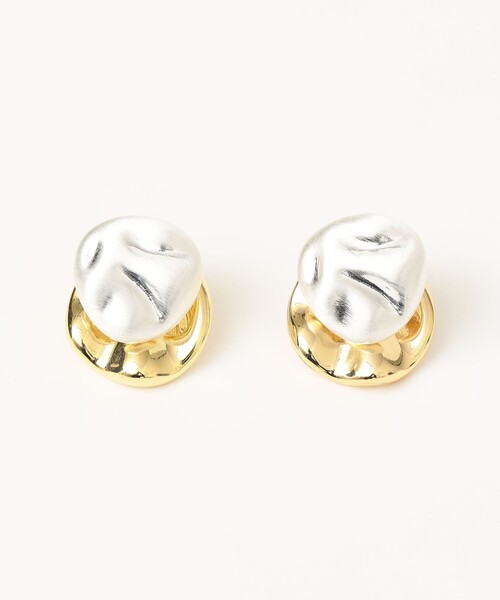 quaranciel(カランシエル)の「quaranciel: メタル モチーフ レイヤード ピアス(ピアス(両耳用)・レディース・ゴールド・ONE SIZE)」の1枚目の写真