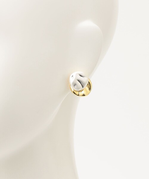 quaranciel(カランシエル)の「quaranciel: メタル モチーフ レイヤード ピアス(ピアス(両耳用)・レディース・ゴールド・ONE SIZE)」の5枚目の写真