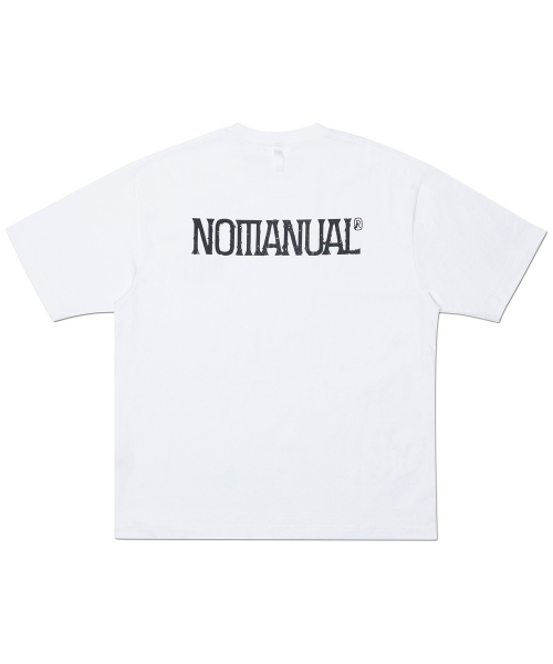 NOMANUAL(NOMANUAL)の「TWO FACE LOGO T-SHIRT - WHITE(Tシャツ/カットソー・レディース・その他・LARGE/MEDIUM/SMALL/X-LARGE)」の1枚目の写真