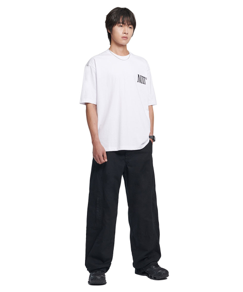 NOMANUAL(NOMANUAL)の「TWO FACE LOGO T-SHIRT - WHITE(Tシャツ/カットソー・レディース・その他・LARGE/MEDIUM/SMALL/X-LARGE)」の5枚目の写真
