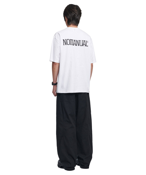 NOMANUAL(NOMANUAL)の「TWO FACE LOGO T-SHIRT - WHITE(Tシャツ/カットソー・レディース・その他・LARGE/MEDIUM/SMALL/X-LARGE)」の4枚目の写真