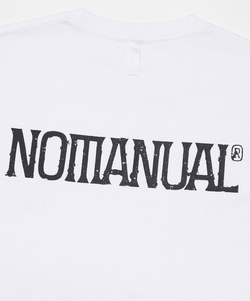 NOMANUAL(NOMANUAL)の「TWO FACE LOGO T-SHIRT - WHITE(Tシャツ/カットソー・レディース・その他・LARGE/MEDIUM/SMALL/X-LARGE)」の2枚目の写真