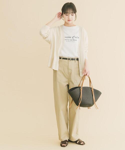 ITEMS URBANRESEARCH(アイテムズ アーバンリサーチ)の「『UVカット/洗濯可』Vネックオーバーカーディガン(楽着シリーズ)(ニット/セーター・レディース・オフホワイト/ブラック/ベージュ/レッド・FREE)」の16枚目の写真