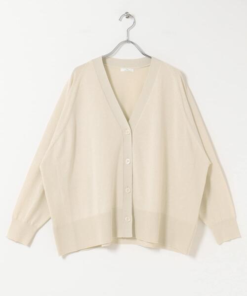 ITEMS URBANRESEARCH(アイテムズ アーバンリサーチ)の「『UVカット/洗濯可』Vネックオーバーカーディガン(楽着シリーズ)(ニット/セーター・レディース・オフホワイト/ブラック/ベージュ/レッド・FREE)」の18枚目の写真