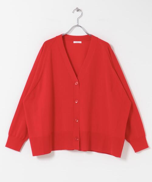 ITEMS URBANRESEARCH(アイテムズ アーバンリサーチ)の「『UVカット/洗濯可』Vネックオーバーカーディガン(楽着シリーズ)(ニット/セーター・レディース・オフホワイト/ブラック/ベージュ/レッド・FREE)」の18枚目の写真