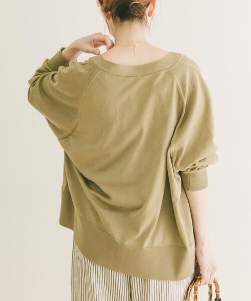 ITEMS URBANRESEARCH（アイテムズ アーバンリサーチ）の「Vネックオーバーカーディガン(楽着シリーズ)（ニット/セーター・レディース・オフホワイト/ブラック/ベージュ/レッド・FREE）」の21枚目の写真