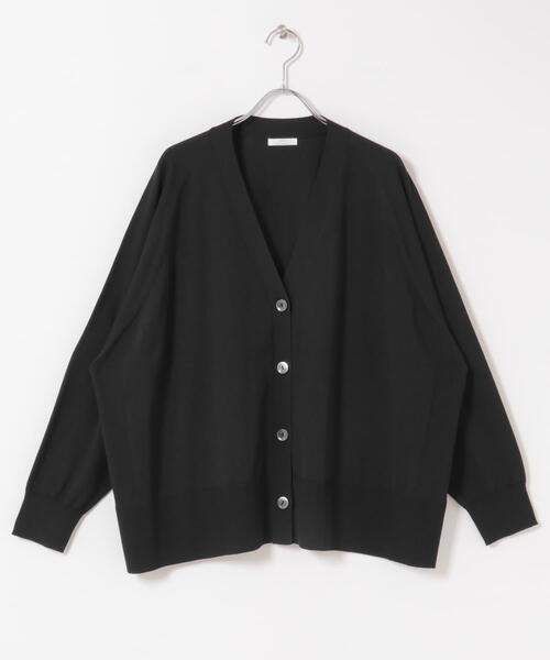 ITEMS URBANRESEARCH（アイテムズ アーバンリサーチ）の「Vネックオーバーカーディガン(楽着シリーズ)（ニット/セーター・レディース・オフホワイト/ブラック/ベージュ/レッド・FREE）」の7枚目の写真