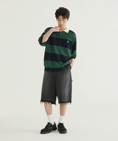 COVERNAT(カバーナット)の「ラグビーハーフニットネイビー(ニット/セーター・レディース・その他・X-SMALL/SMALL/MEDIUM/LARGE/X-LARGE/XX-LARGE)」の3枚目の写真