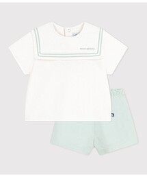 セーラーカラー ベビー２点セット
