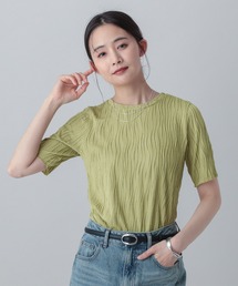 MATINEE LINE/ナミナミストライプ半袖T/658131（Tシャツ/カットソー