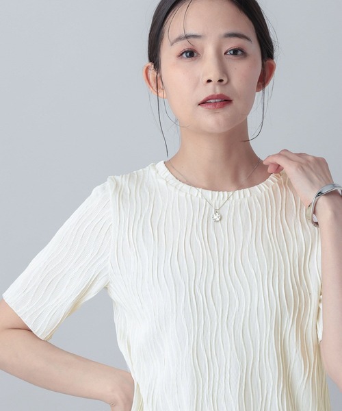 GLOBAL WORK（グローバルワーク）の「MATINEE LINE/ナミナミストライプ半袖T/658131（Tシャツ/カットソー・レディース・ブラック/アイボリー/ライトグリーン/ブラウン・LARGE/MEDIUM）」の11枚目の写真