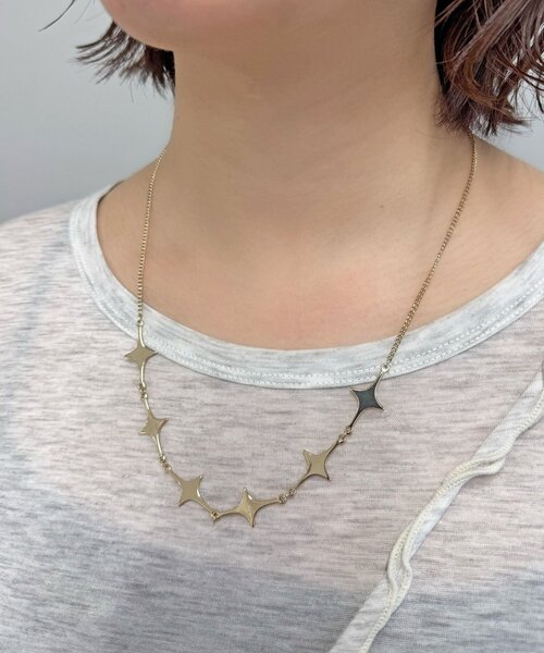 CIAOPANIC（チャオパニック）の「ダイヤデザインネックレス（リング・レディース・ゴールド/シルバー・ONE SIZE）」の2枚目の写真