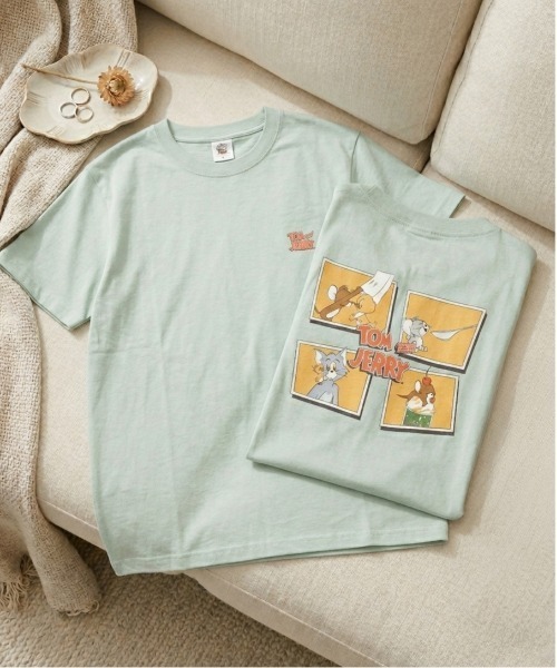 Tom&Jerry(トムアンドジェリー)の「【TOM & JERRY/トムとジェリー】キャラクタープリント半袖Tシャツ(Tシャツ/カットソー・レディース・クリーム/オフホワイト/ブラック/ミント・LARGE/MEDIUM)」の2枚目の写真