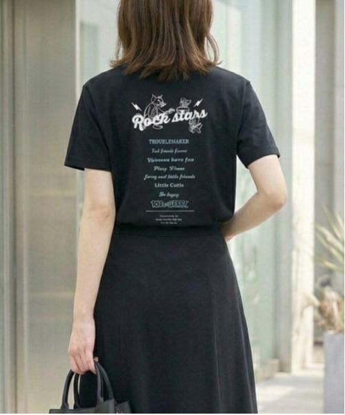 Tom&Jerry(トムアンドジェリー)の「【TOM & JERRY/トムとジェリー】キャラクタープリント半袖Tシャツ(Tシャツ/カットソー・レディース・クリーム/オフホワイト/ブラック/ミント・LARGE/MEDIUM)」の14枚目の写真