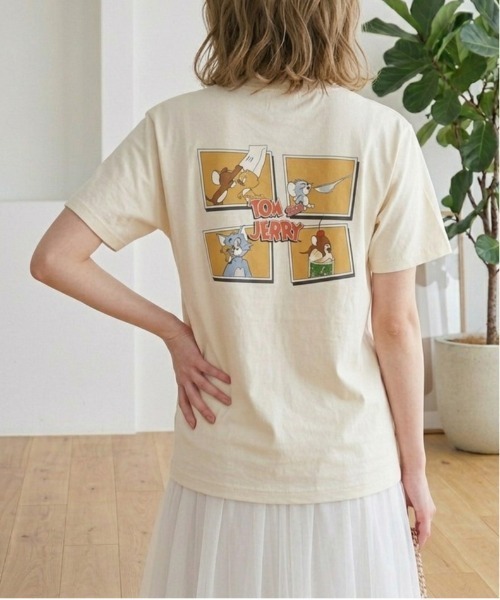 Tom&Jerry(トムアンドジェリー)の「【TOM & JERRY/トムとジェリー】キャラクタープリント半袖Tシャツ(Tシャツ/カットソー・レディース・クリーム/オフホワイト/ブラック/ミント・LARGE/MEDIUM)」の22枚目の写真