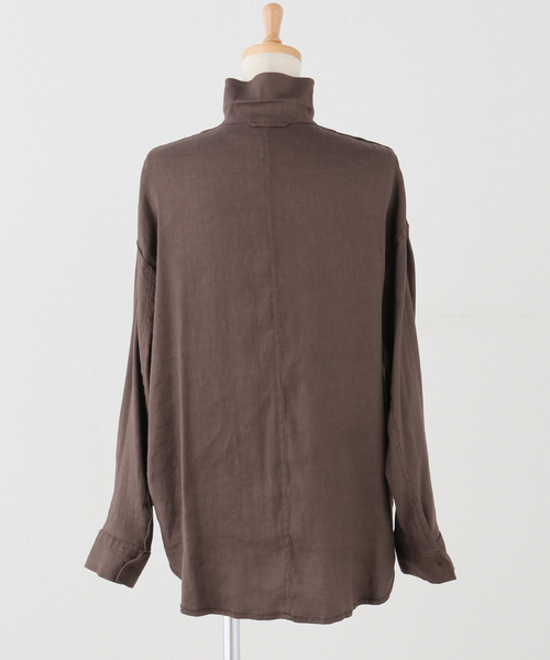 Spick & Span（スピックアンドスパン）の「《洗濯機洗い可》リネンミックスストレッチシャツジャケット（その他アウター・レディース・ベージュ/ブラウン・FREE）」の11枚目の写真