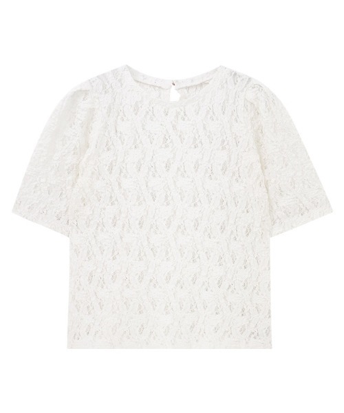 Pierrot（ピエロ）の「パフスリーブカットレースカットソー（Tシャツ/カットソー・レディース・ブラック/オフホワイト・M/L）」の10枚目の写真