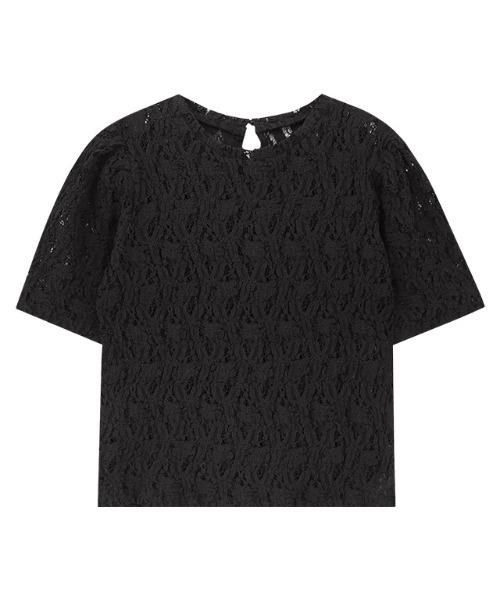 Pierrot（ピエロ）の「パフスリーブカットレースカットソー（Tシャツ/カットソー・レディース・ブラック/オフホワイト・M/L）」の16枚目の写真