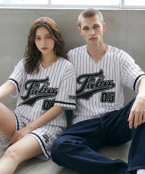 FUBU/フブ】PATCH BASEBALL SHIRTS/パッチ付きベースボールシャツ