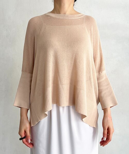 un dix cors（アンディコール）の「UVカットワイドプルオーバー（ニット/セーター・レディース・グリーン/ブラック/ベージュ・FREE）」の19枚目の写真