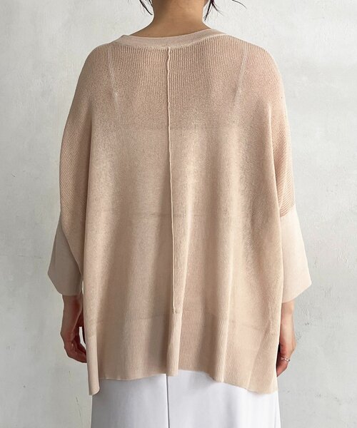 un dix cors（アンディコール）の「UVカットワイドプルオーバー（ニット/セーター・レディース・グリーン/ブラック/ベージュ・FREE）」の21枚目の写真