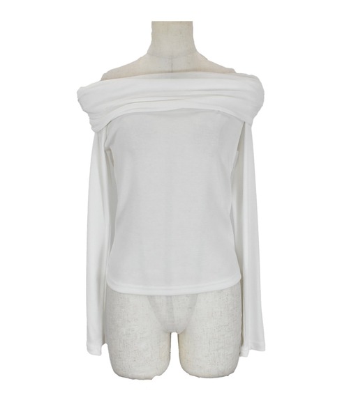 Reurie'（レウリィ）の「オフショルダータートルトップ(saki select)（Tシャツ/カットソー・レディース・ブラック/ブルー/ホワイト・FREE）」の7枚目の写真