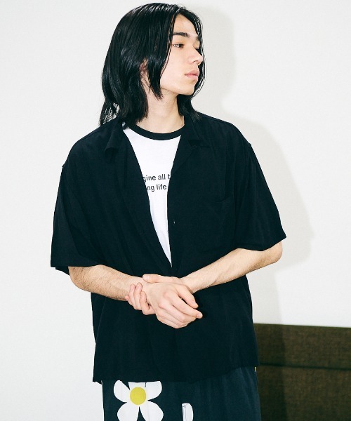 TOWNCRAFT / タウンクラフト PRINTED LOOP COLLAR SS SHIRT 総柄 半袖