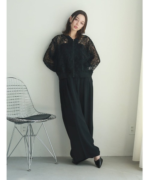 fifth(フィフス)の「シアーレースブルゾン(ブルゾン・レディース・ブラック/アイボリー・F)」の4枚目の写真