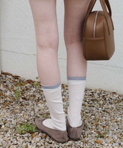 GIUNON(ジウノン)の「loose sheer leyerd socks / ルーズシアーレイヤードソックス(ソックス/靴下・レディース・ホワイト/ブラック・FREE)」の20枚目の写真