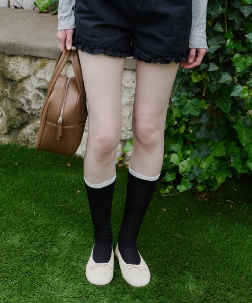 GIUNON(ジウノン)の「loose sheer leyerd socks / ルーズシアーレイヤードソックス(ソックス/靴下・レディース・ホワイト/ブラック・FREE)」の16枚目の写真