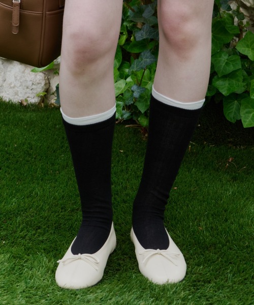 GIUNON(ジウノン)の「loose sheer leyerd socks / ルーズシアーレイヤードソックス(ソックス/靴下・レディース・ホワイト/ブラック・FREE)」の13枚目の写真