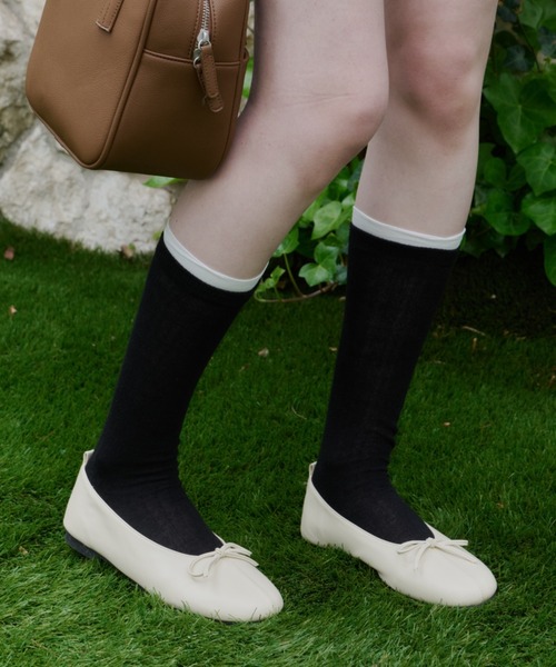 GIUNON(ジウノン)の「loose sheer leyerd socks / ルーズシアーレイヤードソックス(ソックス/靴下・レディース・ホワイト/ブラック・FREE)」の12枚目の写真