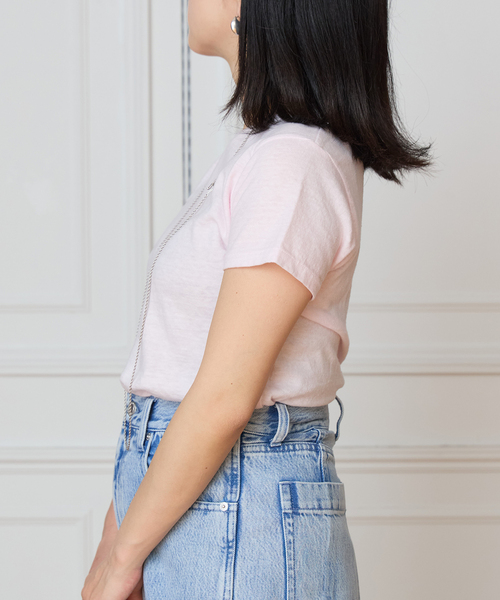 CAROUSE LAMBRA(ケラウズランブラ)の「CAROUSE LAMBRA ケラウズランブラ SS SLIM CREW 261-491(Tシャツ/カットソー・レディース・ブラック/ピンク/ホワイト・FREE)」の5枚目の写真