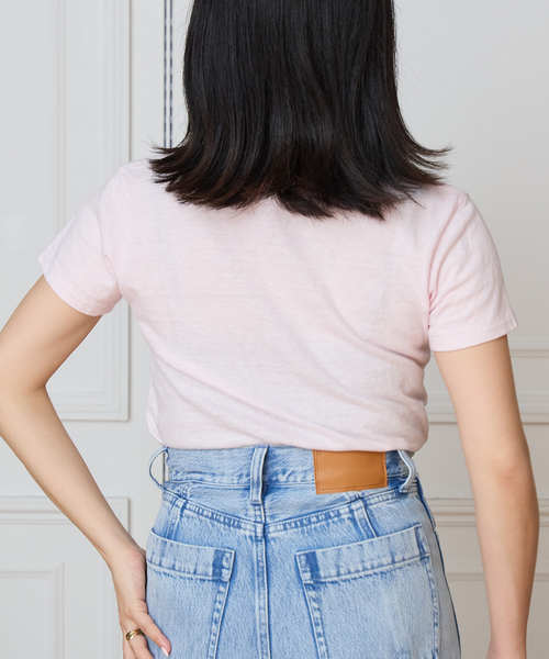 CAROUSE LAMBRA(ケラウズランブラ)の「CAROUSE LAMBRA ケラウズランブラ SS SLIM CREW 261-491(Tシャツ/カットソー・レディース・ブラック/ピンク/ホワイト・FREE)」の6枚目の写真