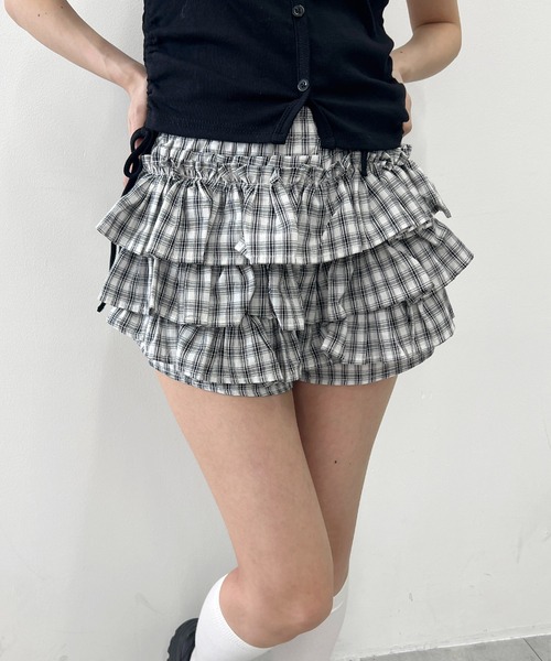 PHILLY（フィリー）の「チェックフリルショートパンツ（その他パンツ・レディース・ブラウン/ブラック・FREE）」の4枚目の写真